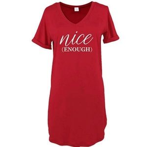 NWT Hello Mello Graphic Nice (Enough) Long Tee Lounge Pajama Sz Small/Med 4-8